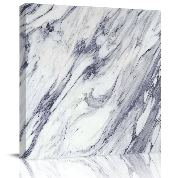 Abstract Marble Texture Canvas Artwork Painting Art, Blue Geometric Art Square Framed Wall Decorations Prints Picture for Bedroom Kitchen Living Room, 8x8 in