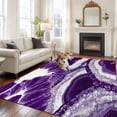 thumbnail image 1 of Abstract Marble Texture Large Area Rugs 8x10 ft White Dark Purple Cracke Rock Washable Rug Non Slip Indoor Carpet Absorbent Floor Mat for Living Room Bedroom Dining Room, 1 of 9