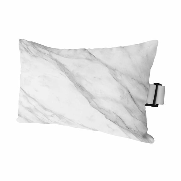 Abstract Marble Texture Outdoor Pillow for Chaise Lounge Chair,Nature Stone Artwork Waterproof Headrest Lumbar Pillows with Insert&Elastic Strap for Patio Pool Garden Chairs Decor,1 Pack