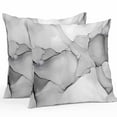 thumbnail image 1 of Abstract Marble Texture Outdoor Pillow Covers Pack of 2 Gradient Light Gray Waterproof Throw Pillow Covers Decorative Cushion Cases for Patio Garden Tent Balcony Couch 18x18 inch, 1 of 8