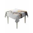 thumbnail image 1 of Abstract Marble Texture Table Cloth 60x60 Inch Square, Grey White Gradient Gold Crack Art Waterproof Tablecloth Washable Table Cover for Party Picnic Dinner Decor, 1 of 9
