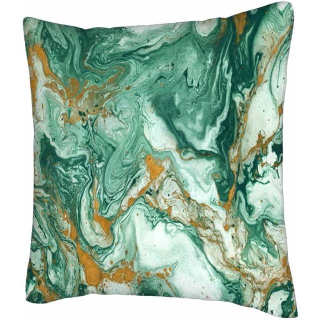 Abstract Marble Texture Throw Pillow Covers Beautiful Mixed Acrylic