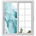 thumbnail image 1 of Abstract Marble Texture Window Privacy Film Blue Green Wavy Pattern Decorative Glass Window Film UV Blocking Static Cling Non-Adhesive Sticker Covering for Home Door 29.5 x 78.7 inches, 1 of 7