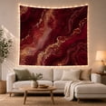 thumbnail image 1 of Abstract Marbled Stone Art with Gold Veins on Deep Red, Majestic Maximalist for Art Enthusiasts, Home Decor Wall Art, Holiday Gift, Tapestry Wall Hanging for Living Room and Bedroom, 1 of 7