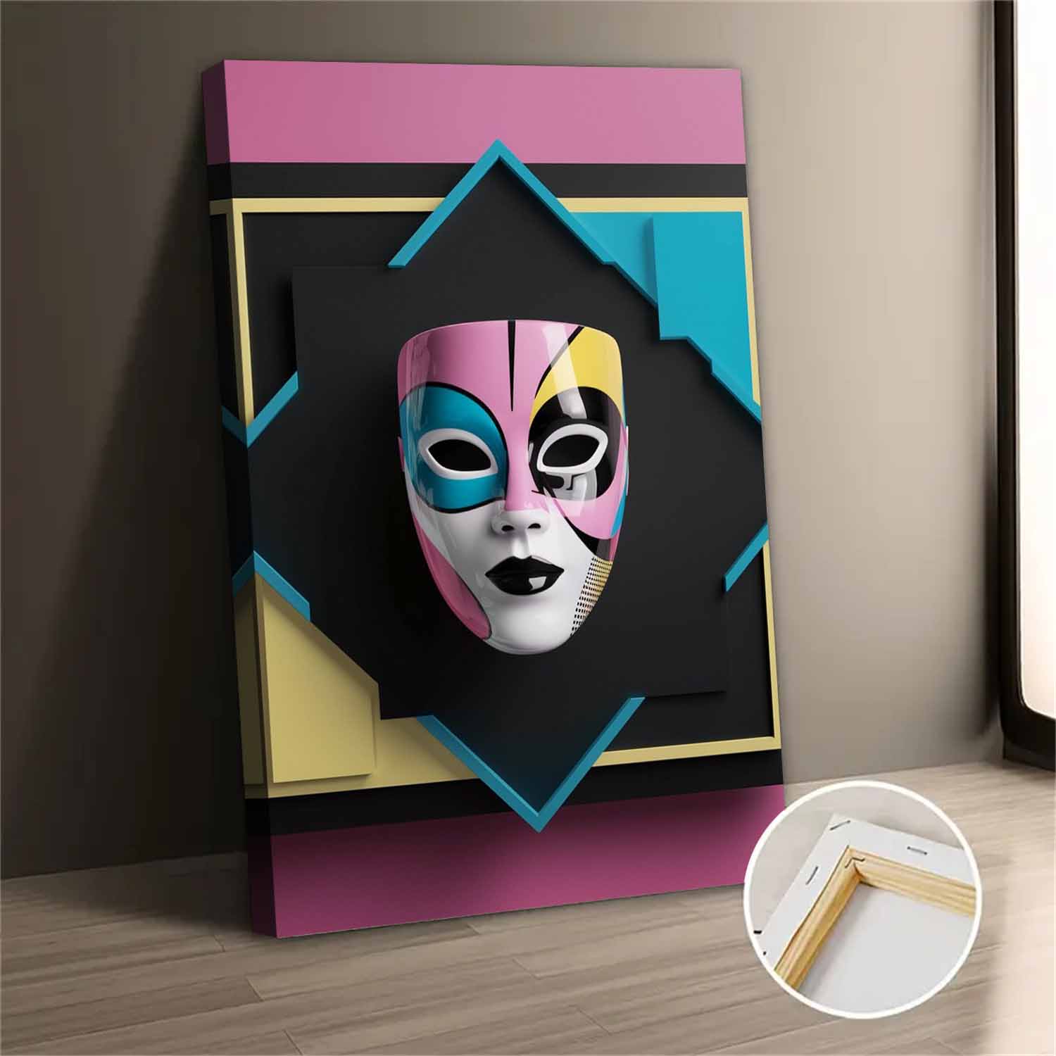 Abstract Mask Canvas Wall Art For Bedroom Living Room Decoration ...
