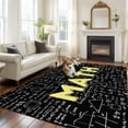 Abstract Math Area Rugs 5x7 ft Mathematical Formula Pattern Black ...