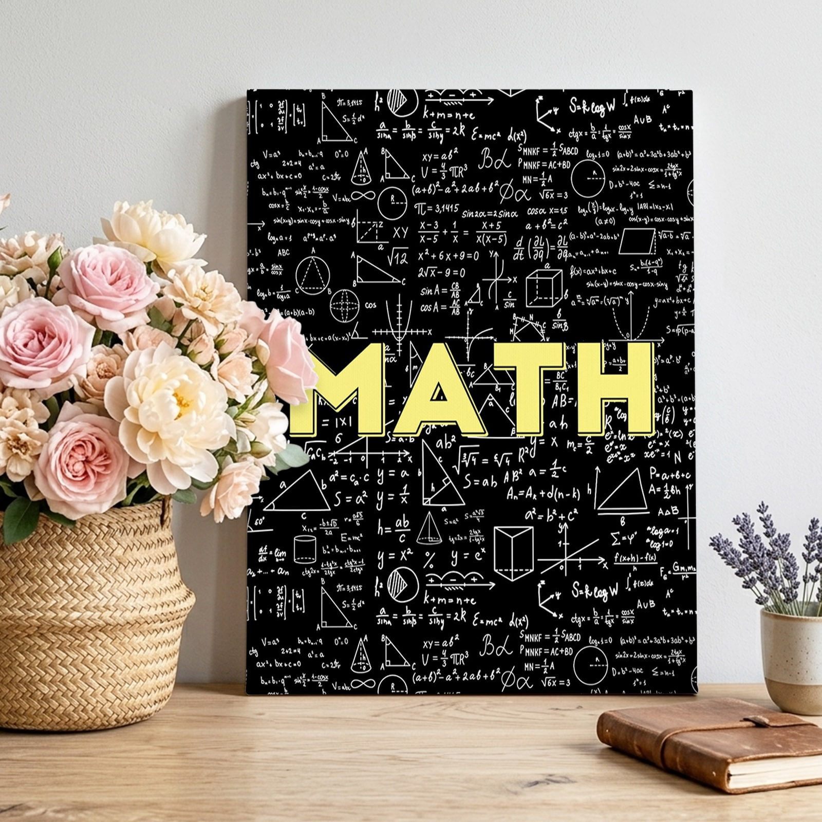 Abstract Math Canvas Wall Art, Mathematical Formula …