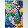 thumbnail image 1 of Abstract Maximalist Floral Pattern Poster Wall Art, Modern Wall Decor For Living Room Bedroom, 8x12 UNFRAMED, 1 of 3