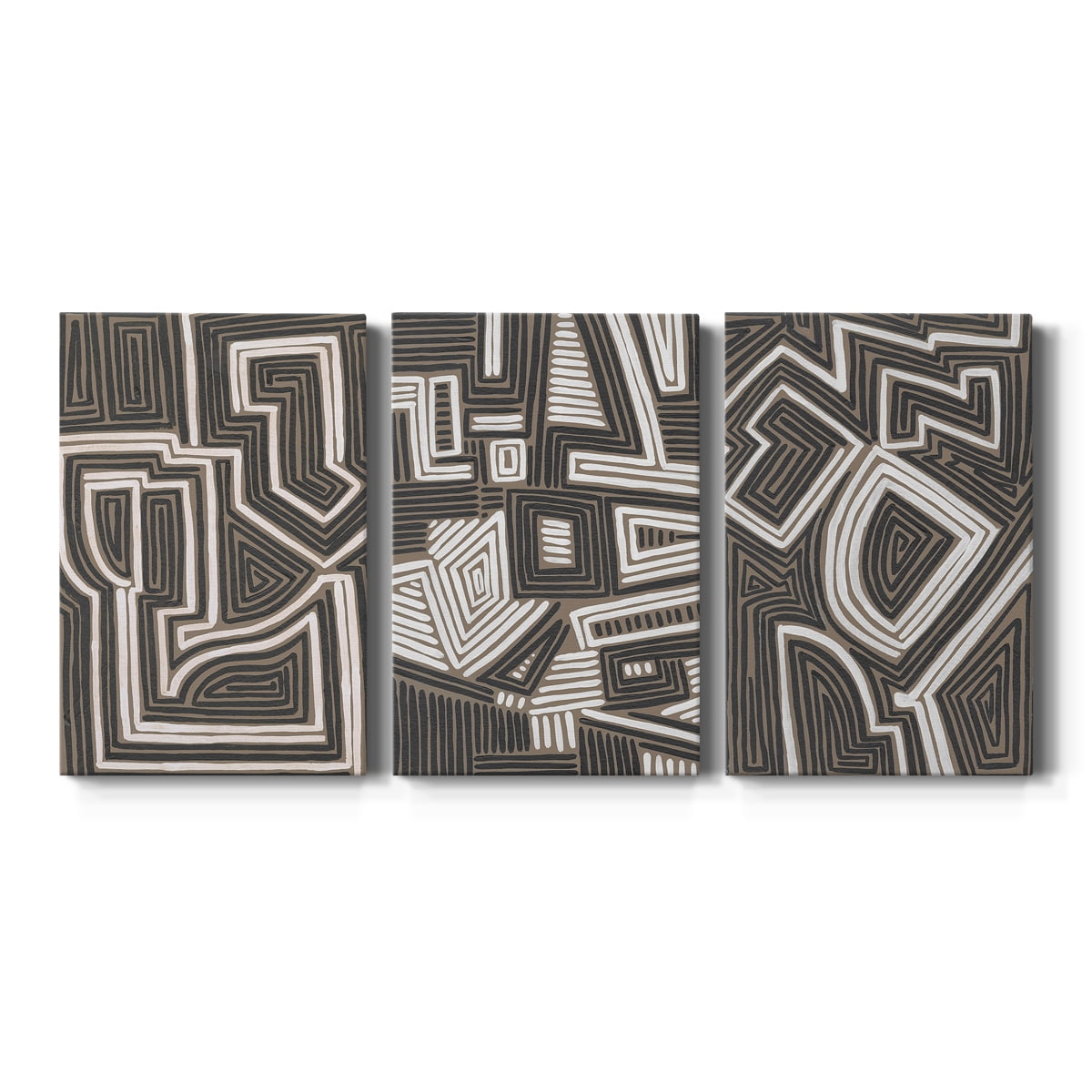 Abstract Maze I Premium Gallery Wrapped Canvas - Ready to Hang - 8 x 12 Each