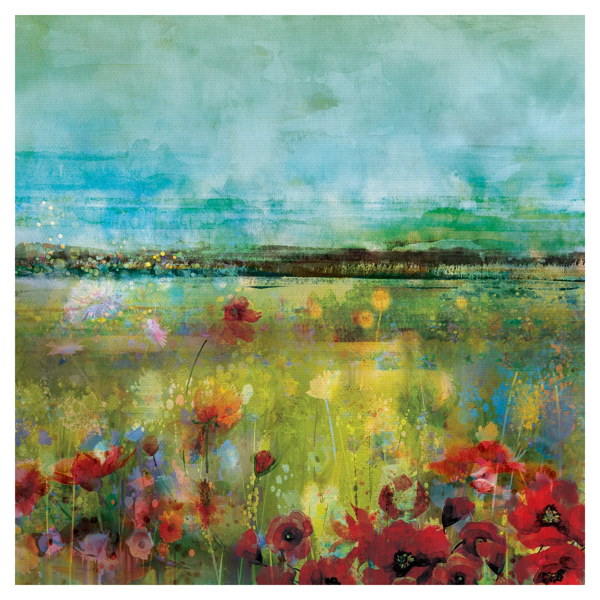 Abstract Meadow Colorful Wildflowers by Willowbrook Art Print