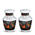 thumbnail image 1 of Abstract Melodic Whirl Modern Sleek Urn for Adult Ashes - Compact Elegance for Eternal Tribute Funeral Urns For Human Ashes - Memorial Urns 3 Inch, Set Of 2, 1 of 5