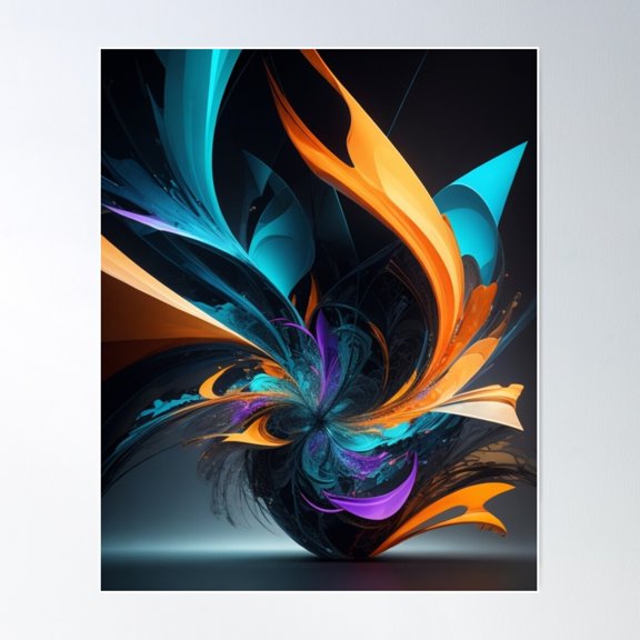 Abstract Melodies In Motion Poster Wall Art, Modern Wall Decor For Living Room Bedroom, 24x36 UNFRAMED