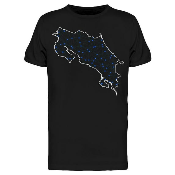 Abstract Mesh Line Costa Rica T-Shirt Men -Image by Shutterstock, Male XX-Large