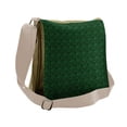 thumbnail image 1 of Abstract Messenger Bag, Monochrome Dotted Leaves, Unisex Cross-body, by Ambesonne, 1 of 2