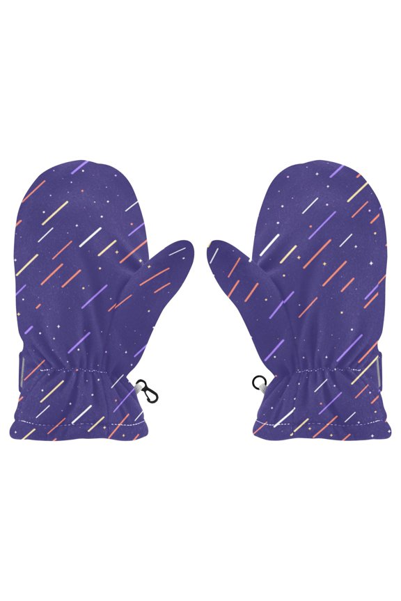 Abstract Meteor Shower Cold Weather Mittens Cozy Gloves with Adjustable Fit Perfect for Outdoor Fun
