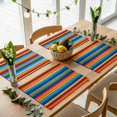 thumbnail image 1 of Abstract Mexican Stripes Placemats Set of 4,Wipeable Washable Table Mats for Dining Tables, Colorful Lines Place Mats for Kitchen Event Party Tabletop Decor, 1 of 9