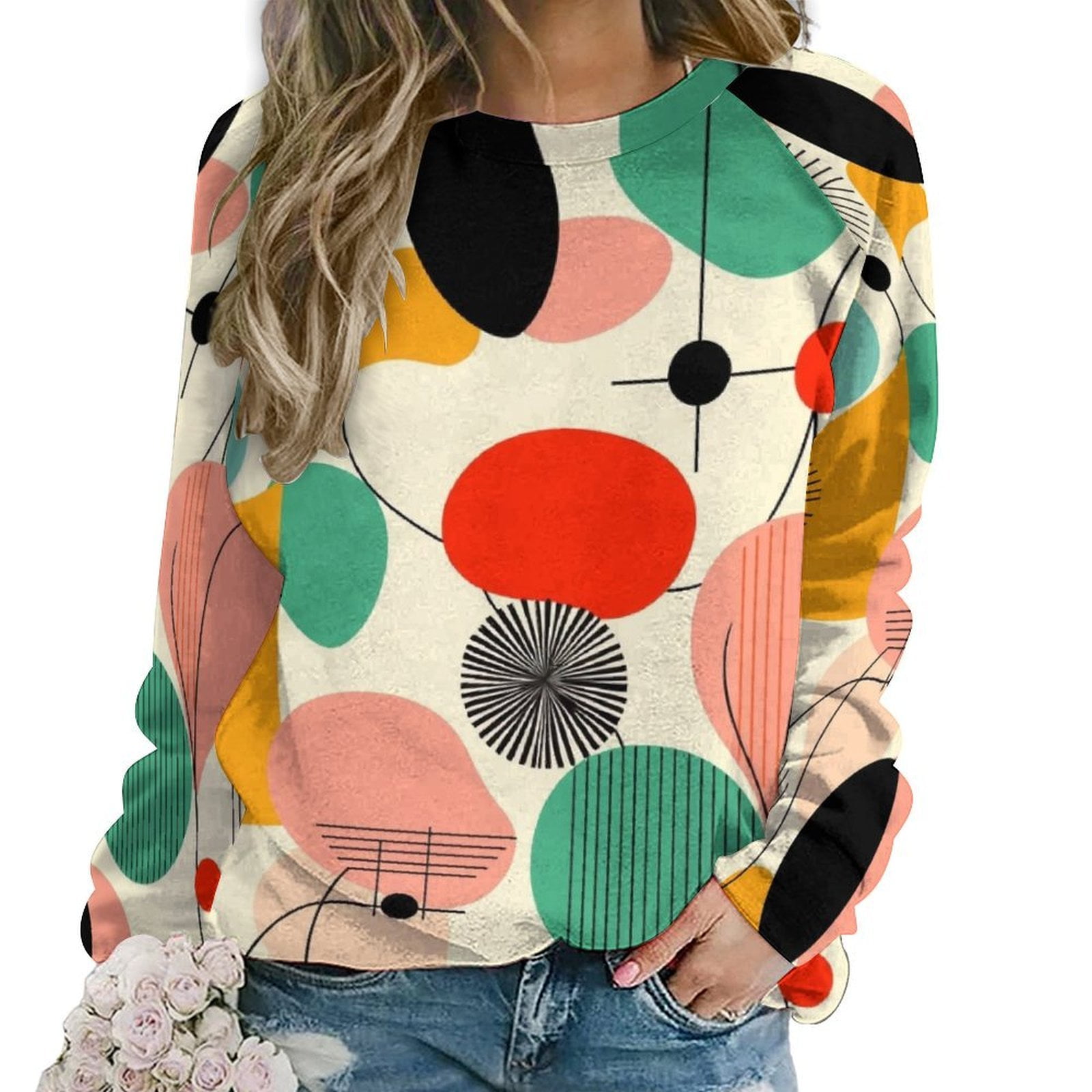 Loose Hoodie Long Sleeve Abstract Fashion Regular Jacket