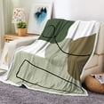 thumbnail image 1 of Abstract Mid Century Throw Blanket, Sea Foam Sage Green Minimalist, Flannel Bed Throw Blanket, Plush Warm Throw Blankets for Couch Sofa Bed Throws Gozy Sofa Bed Camping Travel, 1 of 3