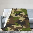 thumbnail image 1 of Abstract Military Camo Pattern Fleece Blanket Comfort Warmth Soft Cozy Easy Care Bed Throw Blanket for Living Room/Bedroom All Season,Gift,50"x40", 1 of 6