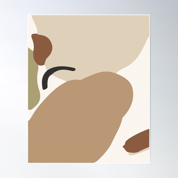 Abstract Minimal Art 02 #Shapeart #Digitalart Poster Wall Art, Modern Wall Decor For Living Room Bedroom, 16x24 UNFRAMED