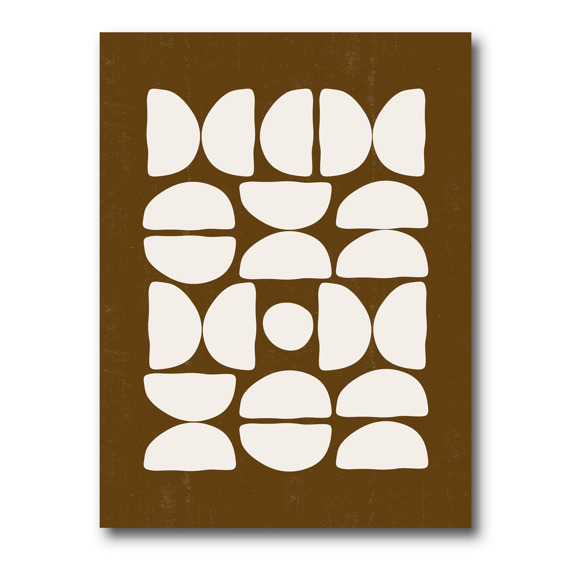 Abstract Minimal Half Moons Composition 30 in x 40 in Painting Canvas Art Print, by Designart