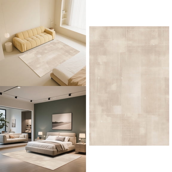 Abstract Minimalist Design Soft Low Pile Area Rug Floor Mat For Modern Living Room Bedroom Multiple Styles