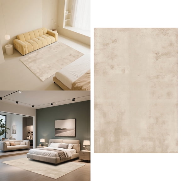 Abstract Minimalist Design Soft Low Pile Area Rug Floor Mat For Modern Living Room and Bedroom