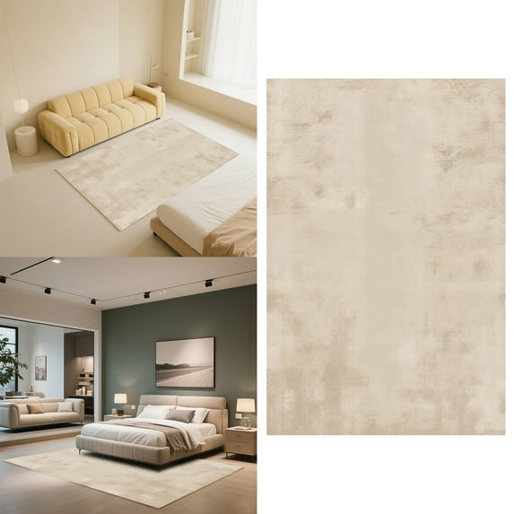 Abstract Minimalist Design Soft Low Pile Area Rug Floor Mat For Modern Living Room and Bedroom