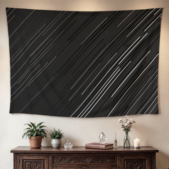 Abstract Minimalist Diagonal Lines Wall tapestry,Large size Printed Horizontal Tapestry blanket,Polyester Fabric Wall Hanging for living room,office,Gift for Family and Friends