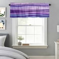 thumbnail image 1 of Abstract Minimalist Stripe Art Valances for Windows,Kitchen Valance Rod Pocket Short Curtain, Purple Water Ripple Texture Valance Curtain Window Valances for Bedroom Bathroom Living Room 42x18in, 1 of 9
