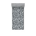 thumbnail image 1 of Abstract Modern Art Fitted Sheet & Pillow Sham Set, Contemporary Geometric Lines with Silhouettes Boho Print, Decorative Printed 2 Piece Bedding Decor, Twinxl, Charcoal Grey Pale Grey, by Ambesonne, 1 of 1