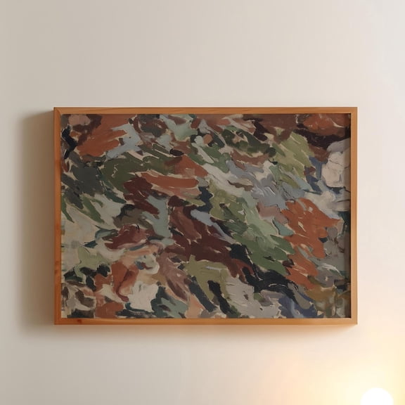 Abstract Modern Art Print, Earth Tone Contemporary Painting Poster, Mid Century Inspired Wall Art, D Neutral Decor UNFRAMED PAPER POSTER, Home Decor, Vintage Gift, Living Room Dercor