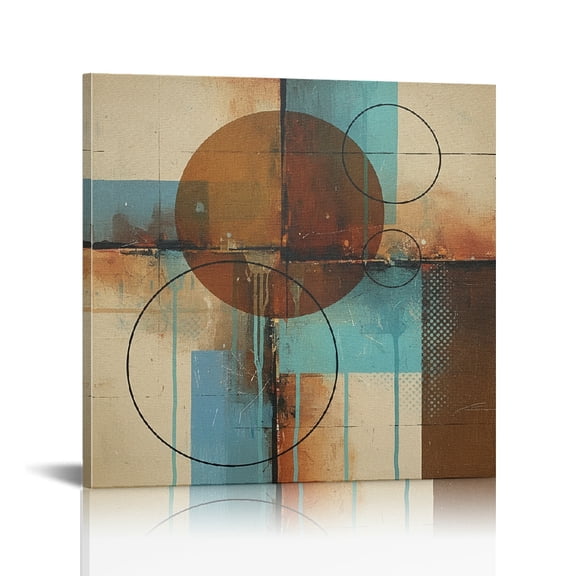 Abstract Modern Geometry Canvas Prints Wall Art, Canvas Print, Wall Decor for Bathroom Ready To Hang Room Home Art Decor
