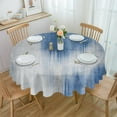 thumbnail image 1 of Abstract Modern Line Blue Waterproof Tablecloth Tea Table Decoration Round Table Cover for Kitchen Wedding Home Dining Room, 1 of 5