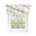 thumbnail image 1 of Abstract Modern Line Geometric Valances for Windows, Rod Pocket Kitchen Valance Curtains - Soft Small Window Treatment for Living Room, Gray Purple White, 42x12 Inch, 1 of 9