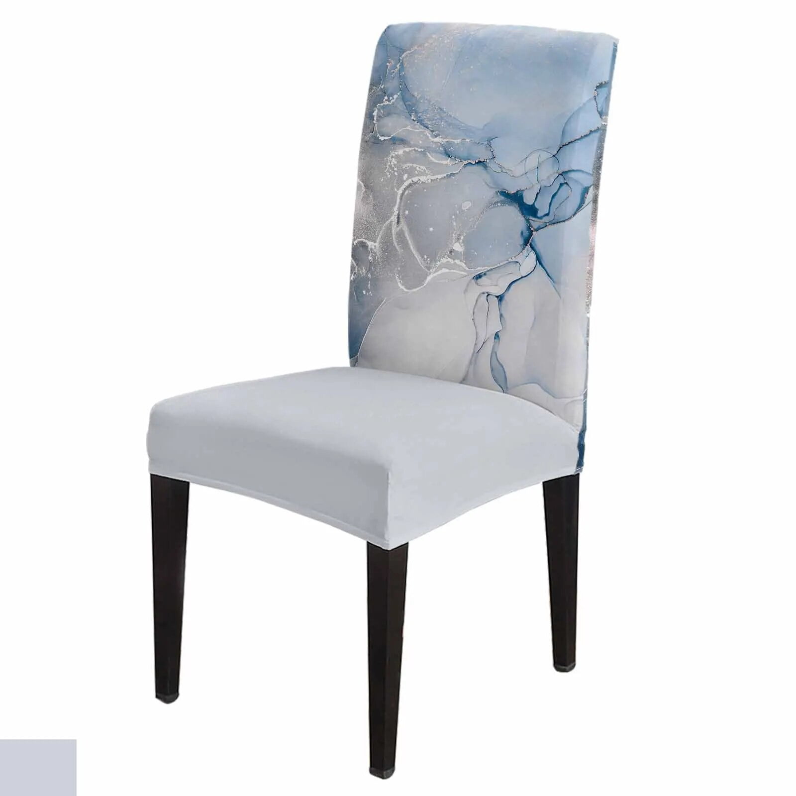 Abstract Modern Marble Texture Chair Cover Set Kitch Stretch Spandex