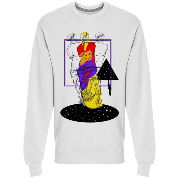 Abstract Modern Sculpture Sweatshirt Men -Image by Shutterstock, Male x-Large