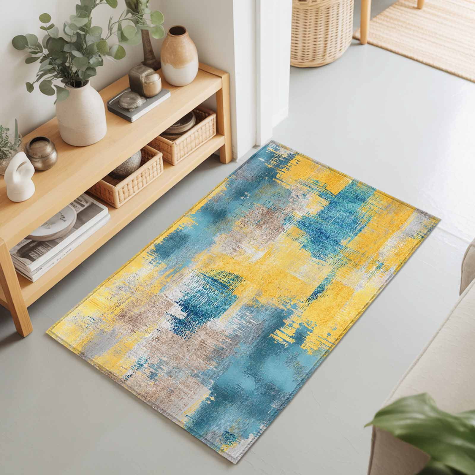 Abstract Modernism Art Rectangle Area Rug 2x3ft,Living Room Rug Non ...