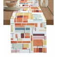 Abstract Modernist Geometric Minimalism Table Runners For Dining Room