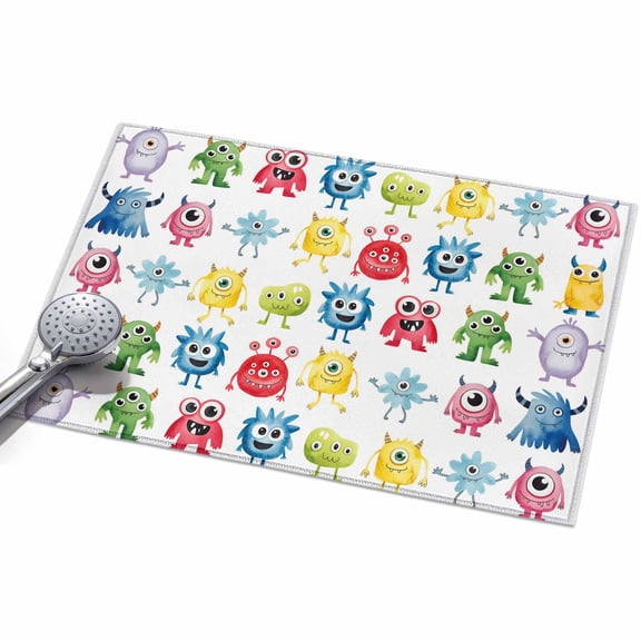 Abstract Monster 2x3ft Non Slip Area Rug Colorful Cartoon Funny Washable&nbsp;Soft Area Rugs for Living Room, Indoor&nbsp;Circle Carpet for Bedroom Dining Room Kitchen