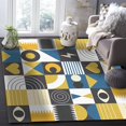 thumbnail image 1 of Abstract Moon Love Heart Area Rug For Living Room Bedroom, Geometric Art Plaid Rug Non-Slip Carpet Non-Shedding For Kids Nursery Room Washable Rug 5 x 7ft, 1 of 6