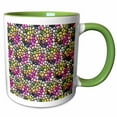 thumbnail image 1 of 3drose, Abstract Mosaic Design in Soft Pink and Green, 11oz Two-tone Green Mug, 1 of 6