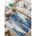 thumbnail image 1 of Abstract Mottled Texture Area Rug for Bedroom 3x5 Ft Blue Gary Stitching Super Soft fuzzy Throw Rug Non-Slip Fluffy Plush Indoor Floor Carpet for Living Room Nursery Home Decor, 1 of 8