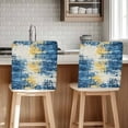 thumbnail image 1 of Abstract Mottled Texture Chair Covers Set of 6 Retro Yellow Blue Painting Chair Back Covers Stretch Removable Washable Chairs Slipcovers Chair Protector for Dining Room Kitchen Party Decor, 1 of 5