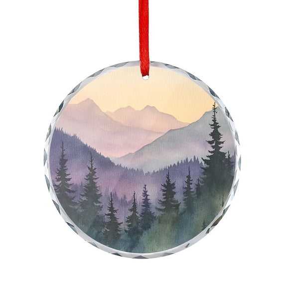 Abstract Mountain Forest Landscapes Ornament Unique Home Decor Watercolor Mountain Christmas Decorative Hanging Ornaments