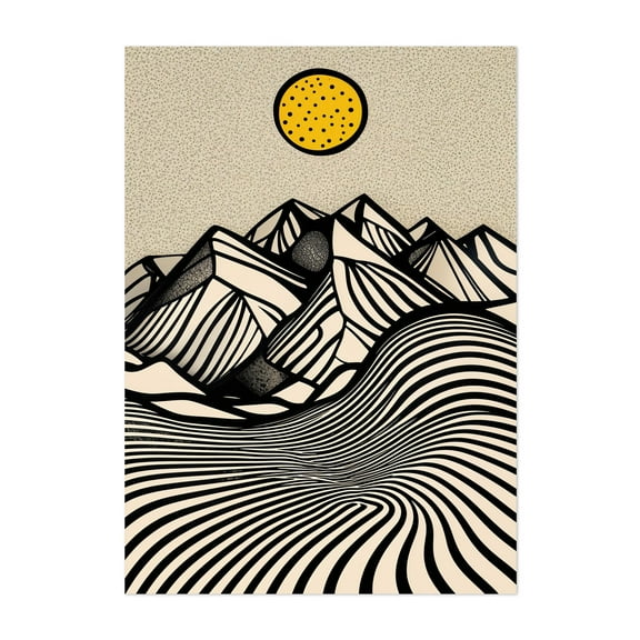 Abstract Mountain Landscape 01 - Photography Unframed Wall Art Print 5 x 7 inches