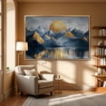 thumbnail image 1 of Abstract Mountain Landscape Wall Art Golden Sun Over Mountains Print Nature Wall Decor Scenery Poster Ready to Hang, Size 16x24 UNFFRAMED F03.1.8l2603, 1 of 3