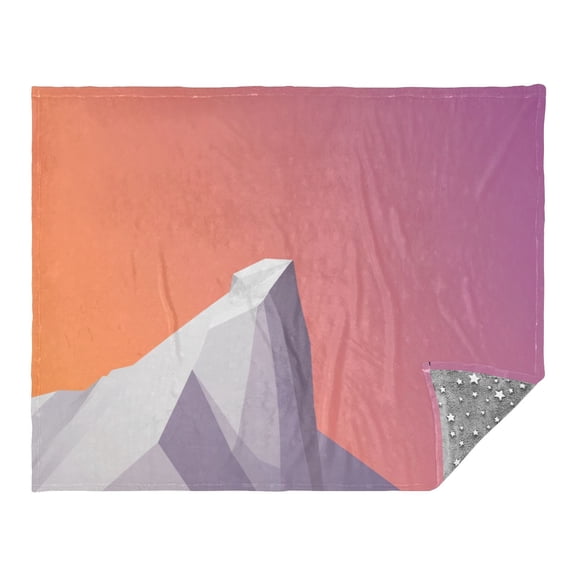 Abstract Mountain Pattern Camping Blankets Bed Throws and Cozy Travel Blanket Fluorescence 70x55in Double Sided