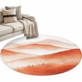 thumbnail image 1 of Abstract Mountain Round Area&nbsp;Rug 3ft Red Mountains Tree Forest Watercolor Non-Slip&nbsp;Washable Circle Rugs Soft Felt Indoor Floor Mat for Bedroom Kitchen Living Room Bathroom, 1 of 9