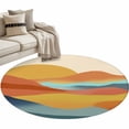 thumbnail image 1 of Abstract Mountain Round Rug 4ft Washable Circle Entryway Rugs Non Slip Boho Modern Minimalist Landscape Area Rug Indoor Floor Carpet for Bedroom Kitchen Living Room Home Office Dining Room Nursery, 1 of 9